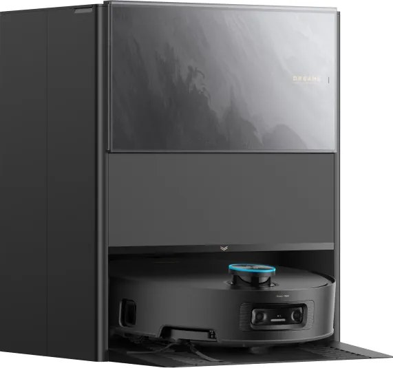 Прахосмукачка робот Dreame Aqua 10 Ultra Track Complete RLR81CE-1-BL, 25000 Pa, 200 мин, 3.5/4 л, VersaLift DToF+OmniSight, AI камери, Гласово управление, Автоматизация, Черен