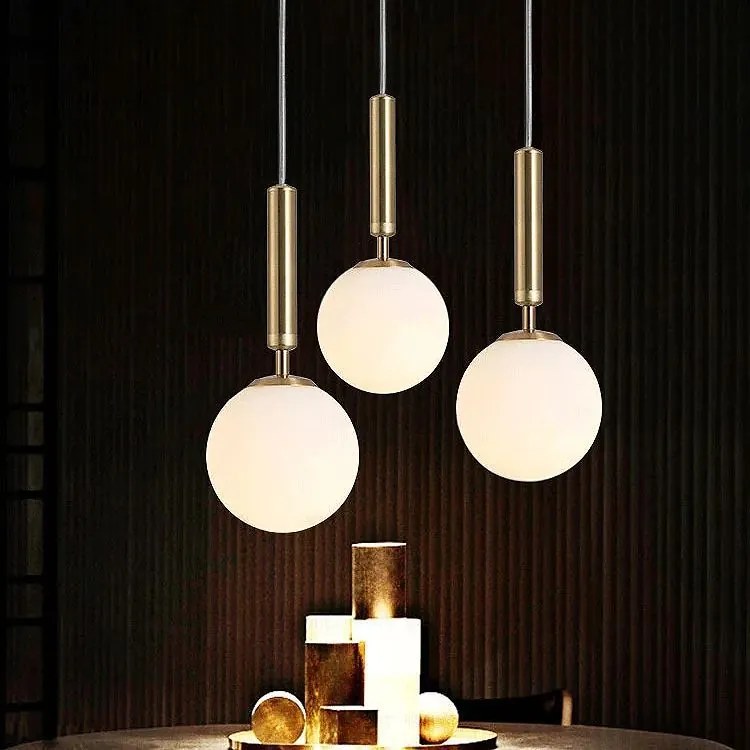 СТЪКЛЕНА СФЕРИЧНА ВИСЯЩА ЛАМПА G108-1W GOLD E27