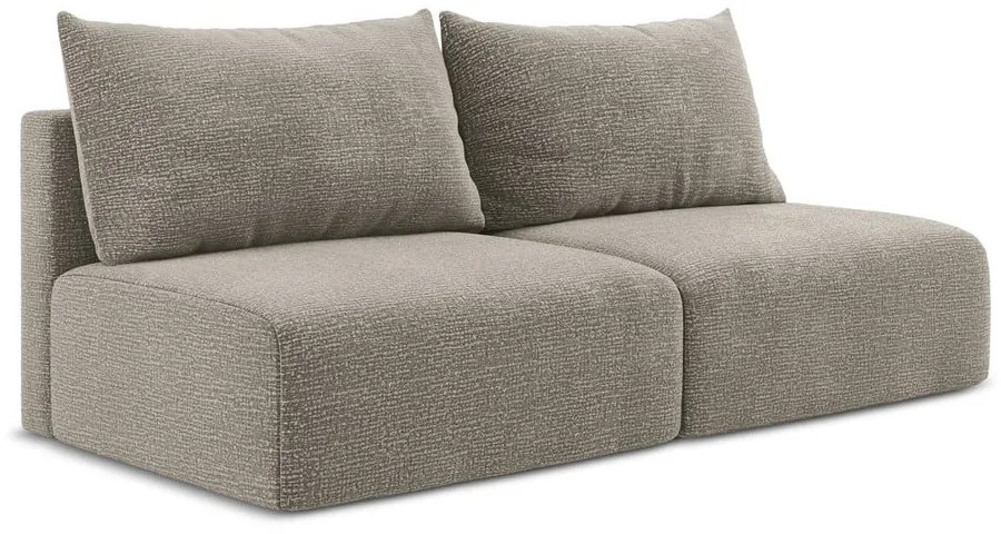 Бежов разтегателен диван с място за съхранение 216 cm Kalena – Makamii