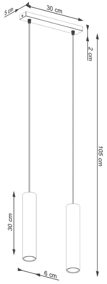 Кремаво висящо осветително тяло Castro – Sollux