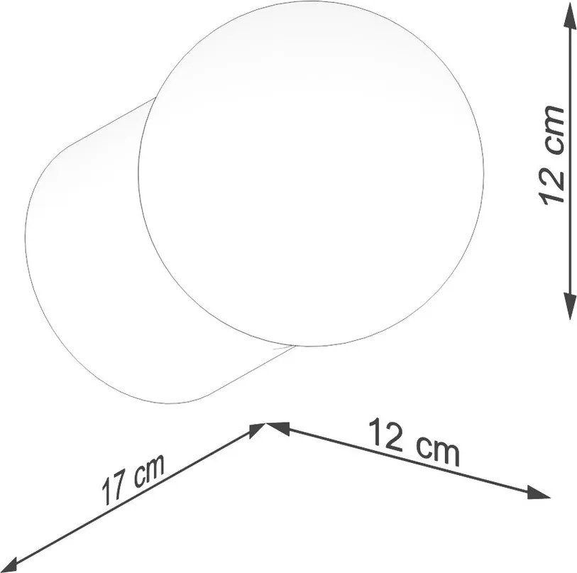 Бяла/естественa стенна лампа ø 12 cm Surtur – Sollux
