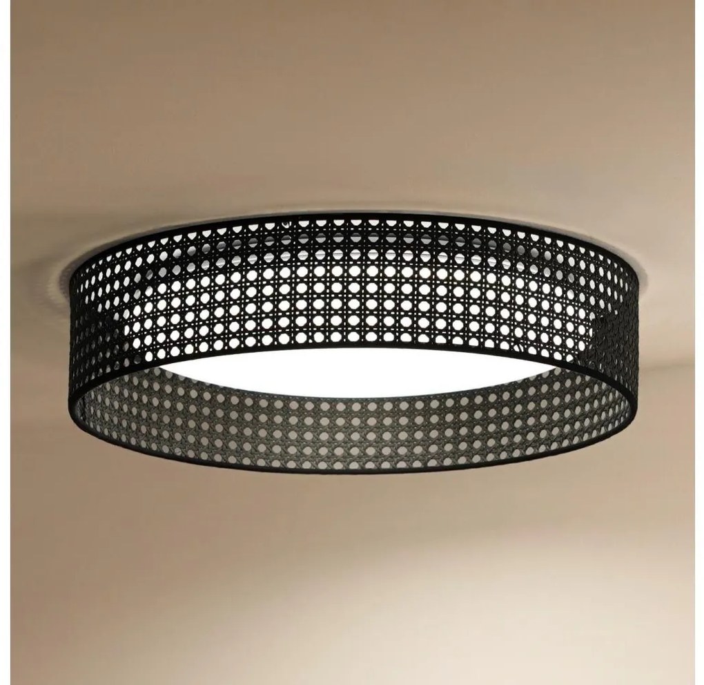 Duolla - LED Плафониера ROLLER RATTAN LED/24W/230V черен