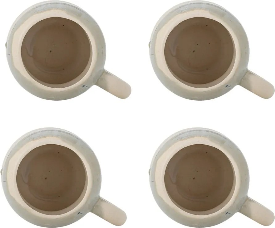 Сини/кремави глинени чаши в комплект от 4 бр. 400 ml Luna – Bloomingville