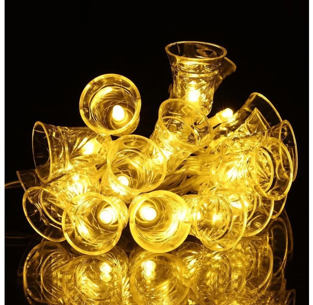 Retlux - LED Коледни лампички 20xLED/3xAA/топло бял 2,2 м камбанки