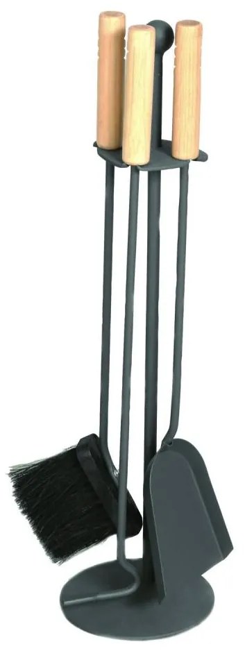 Инструменти за камина 4 бр. антрацит/смърч