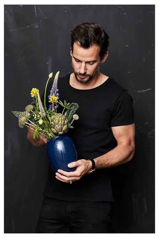 Тъмносиня глинена ваза (височина 20 cm) Gastro Blue – Bitz