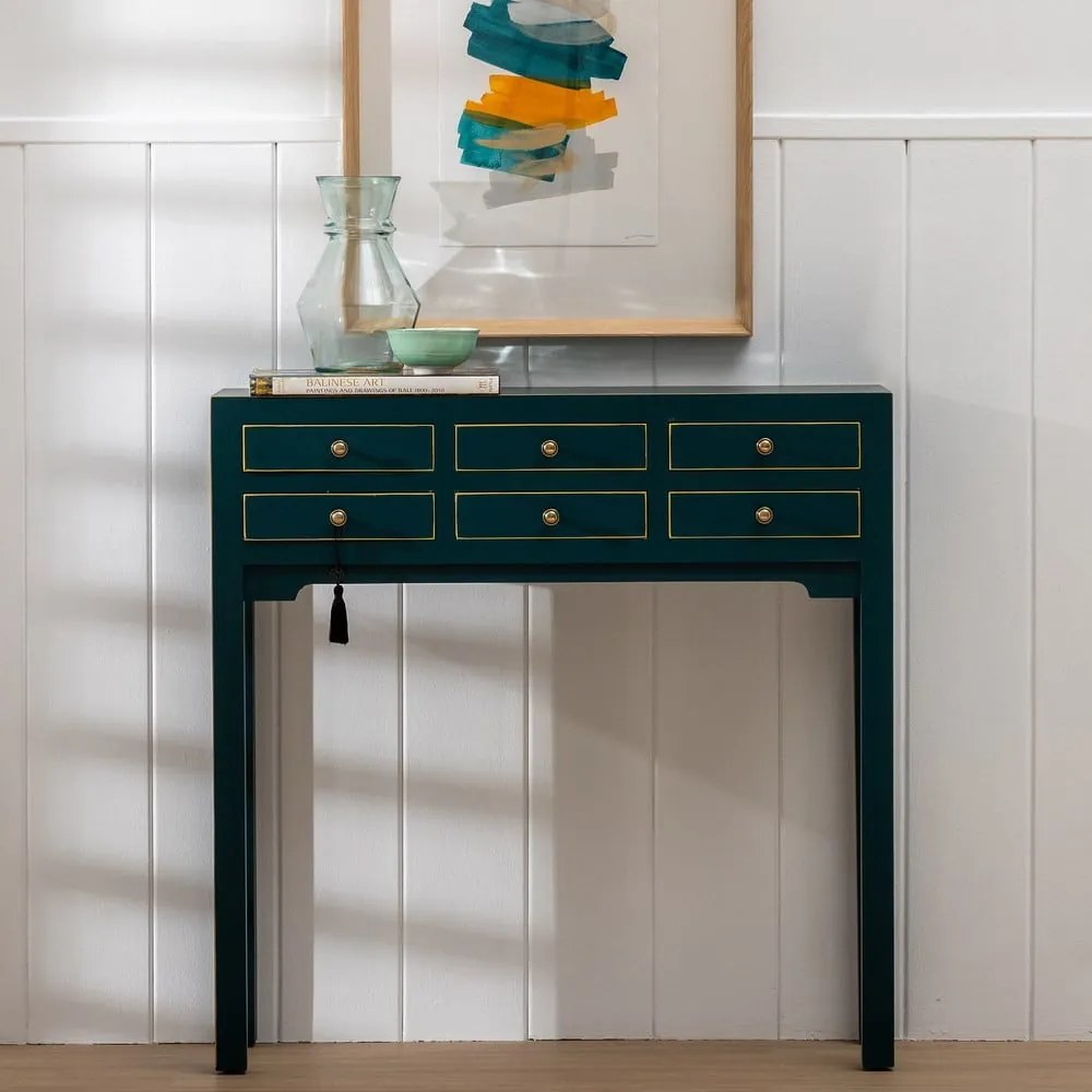 Синя конзолна маса 26x85 cm Diana – Ixia