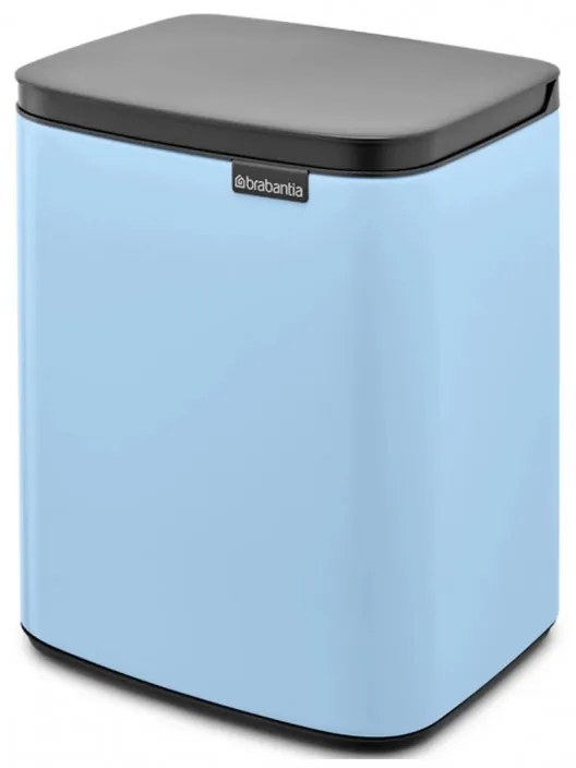 Кош за боклук Brabantia Bo Small 1006631, 7 л, Плавно и безшумно отваряне, Противоплъзгаща основа, Светлосин
