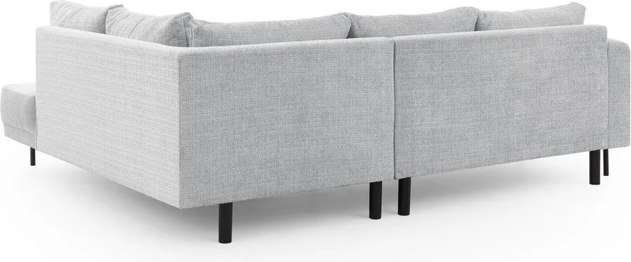 Светлосив шенилов ъглов диван (десен ъгъл/L форма) Mauris – Ropez