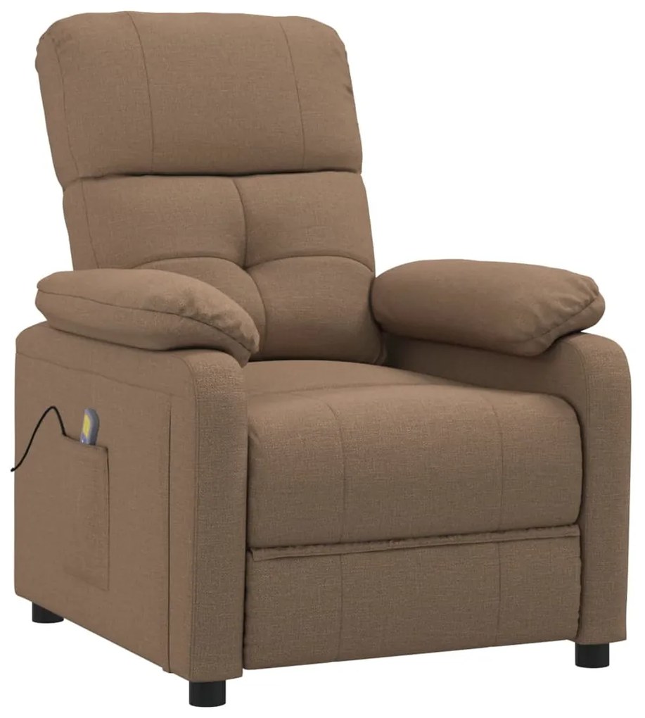 348291 vidaXL Масажен стол, кафяв, текстил