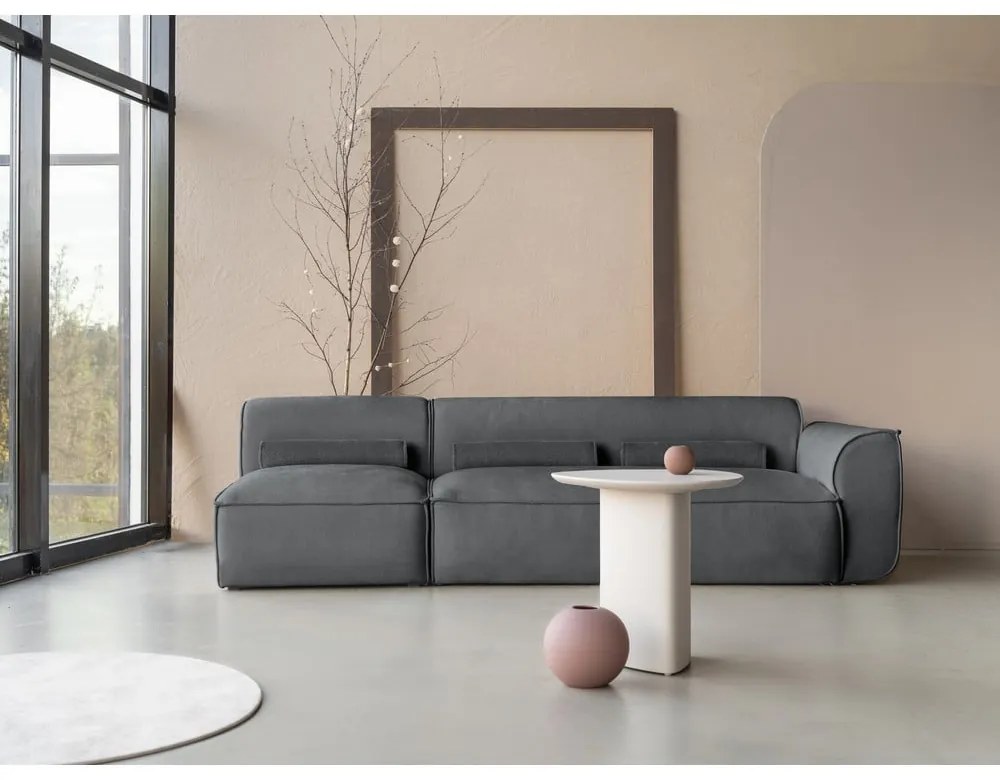 Сив модулна лежанка (десен ъгъл) Flex Felix – Miuform