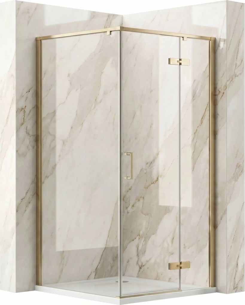 Душ кабина Rea Bruno 90x90 Brush Gold