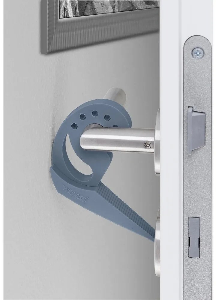 Сив и син ограничител за врати и прозорци Multi-STOP® - Wenko
