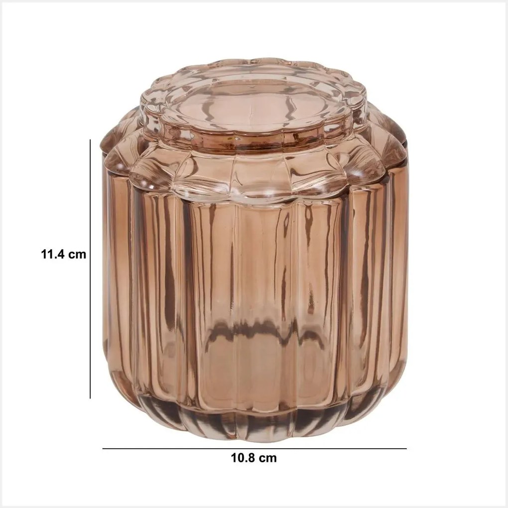 Контейнер за памук 5five Florea, Стъкло - Зелен