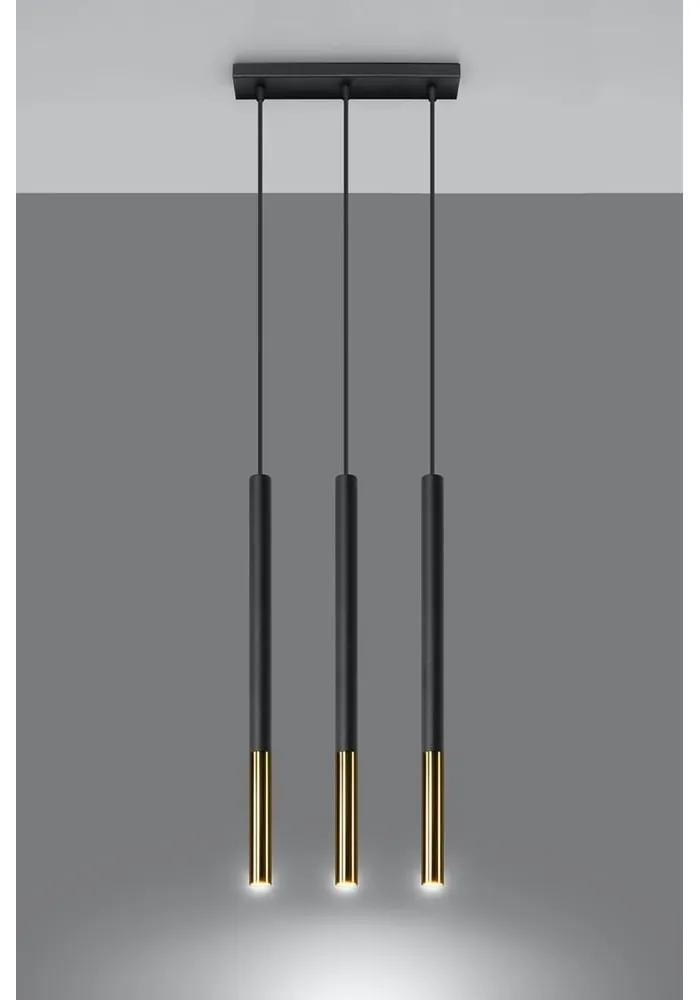 Висяща лампа в черно и златно 3L Asarot - Nice Lamps