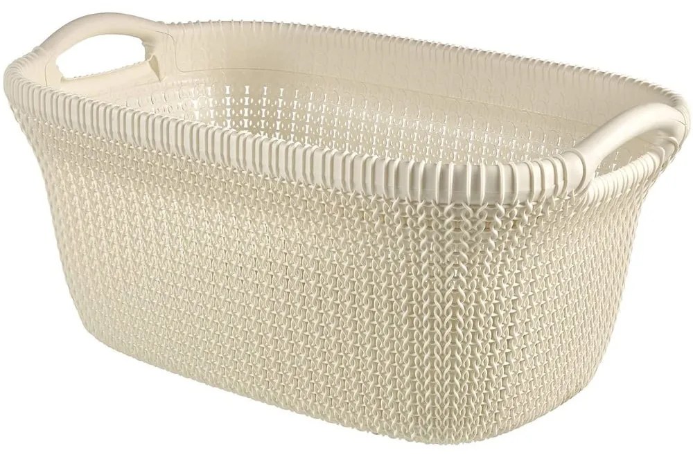 Бежов пластмасов кош за пране 40 l Knit – Curver
