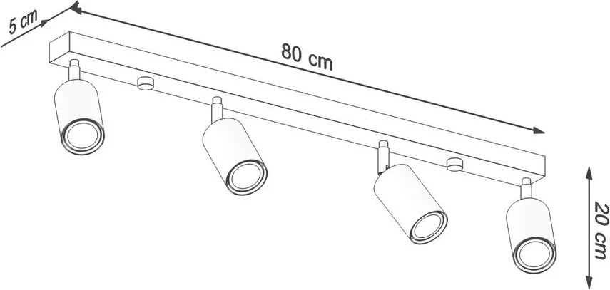 Прожектор в естествен цвят ø 6 cm Ludwik – Sollux