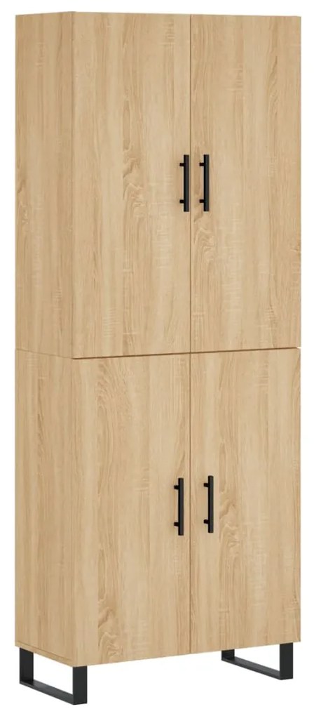 3195702 vidaXL Висок шкаф, дъб сонома, 69,5x34x180 см, инженерно дърво