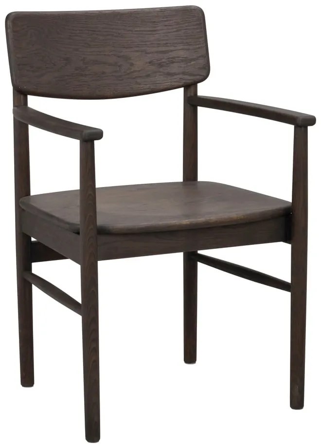 Тъмнокафяв трапезен стол от масивен дъб Maidstone – Rowico