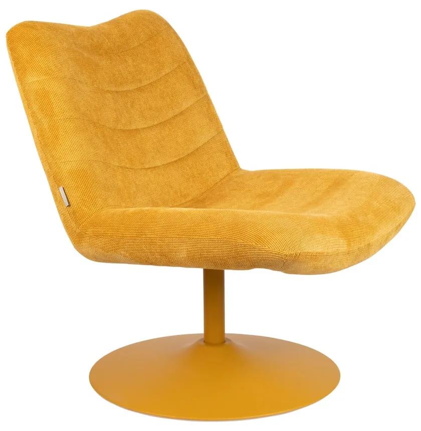 Кресло от кадифе в жълта охра Bubba - Zuiver