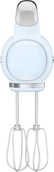 Ръчен миксер SMEG 50's Style HMF01PBEU, 250W, 9 скорости, Турбо, Скрит LED дисплей, Таймер, Аксесоари, Син