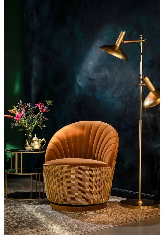 Фотьойл от кафяво кадифе Madison - Dutchbone