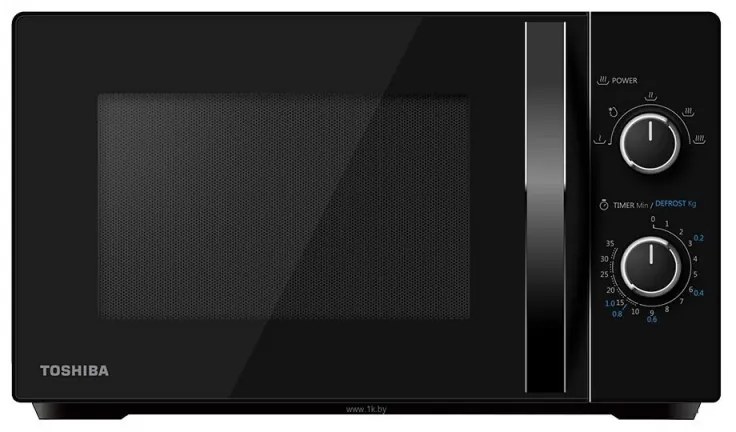 Разопакован: Микровълнова фурна Toshiba MW2-MG20PBK, 800W, 20L, Размразяване, Таймер, Грил, 5 Степени, Черен
