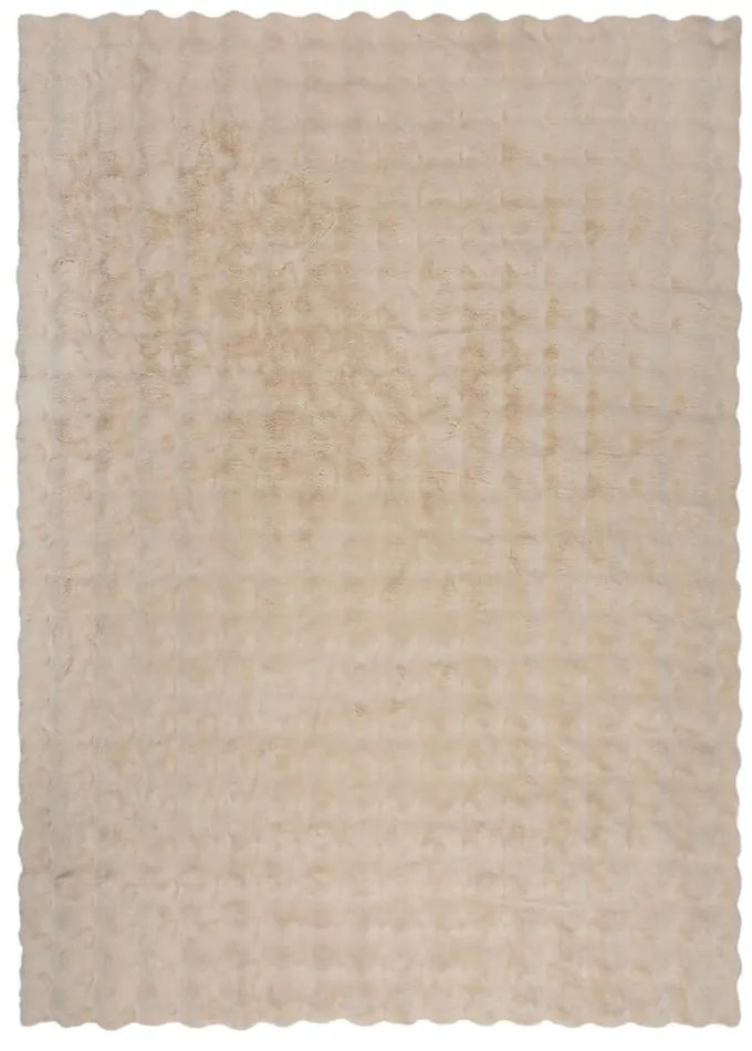 Кремава синтетична кожа 180x290 cm Waffle Faux Fur – Flair Rugs