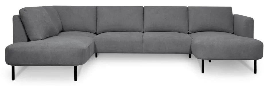 Тъмносив ъглов диван (ляв ъгъл/"U" форма) Hero – Scandic