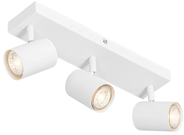 Модерна таванна лампа бяла 3-лампи регулируема правоъгълна - Jeana