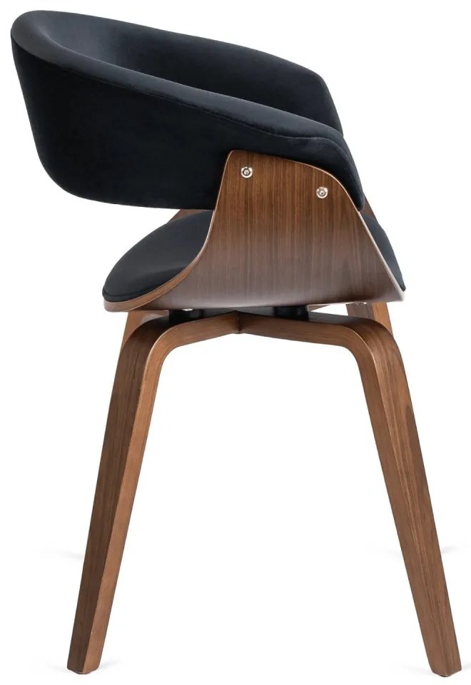 Тапициран кадифен фотьойл GARY - различни цветови варианти орех - бежов