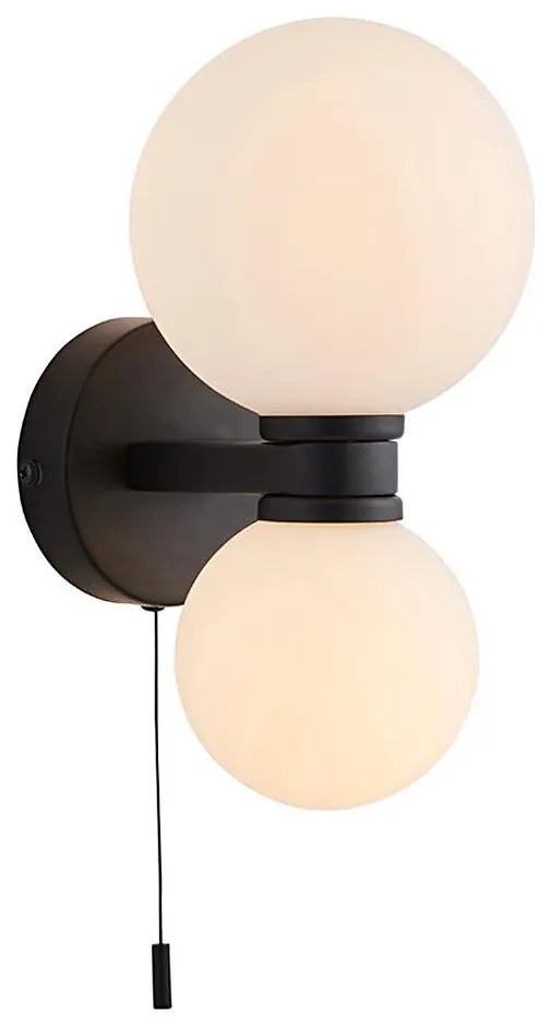 Endon 93523 - Стенно осветително тяло за баня PULSA 2xG9/3W/230V IP44 черно/бяло