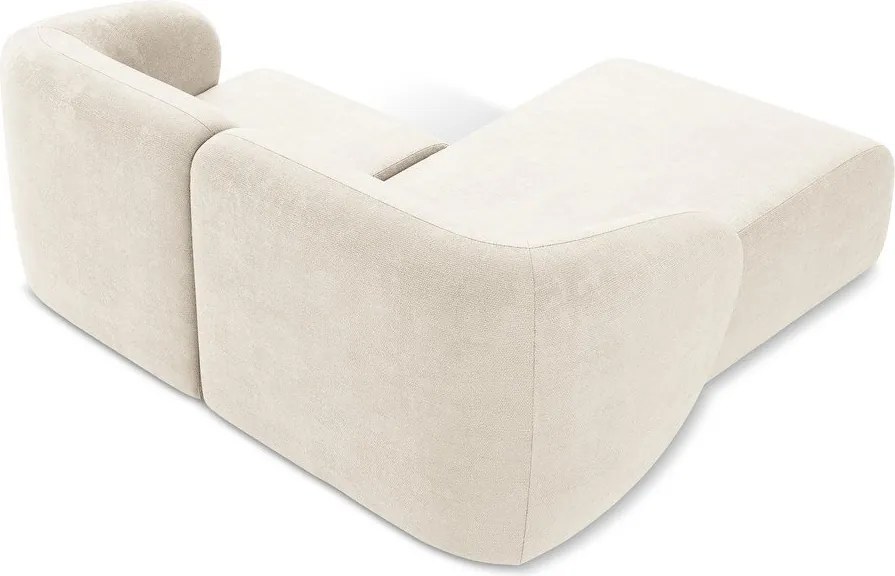 Бежов шенилов ъглов диван (ляв ъгъл) Lani – Makamii