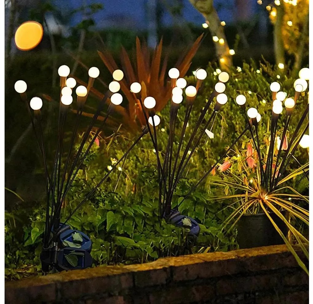 LED соларна декоративна лампа 8xLED/1,2V 3000K 73 см 600 mAh IP44