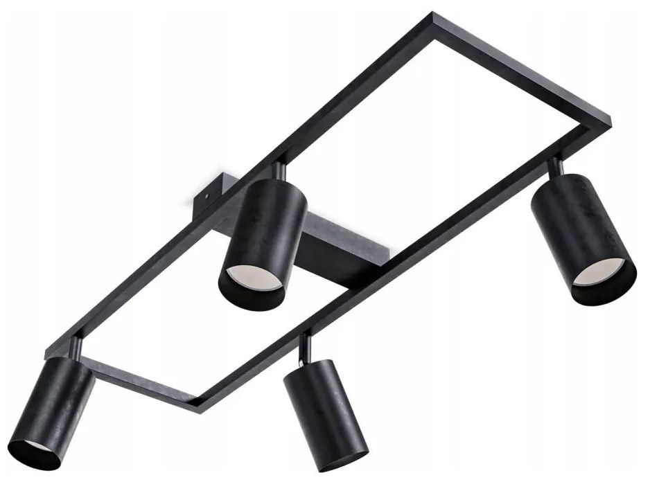 Спот осветително тяло 4xGU10/30W/230V черно
