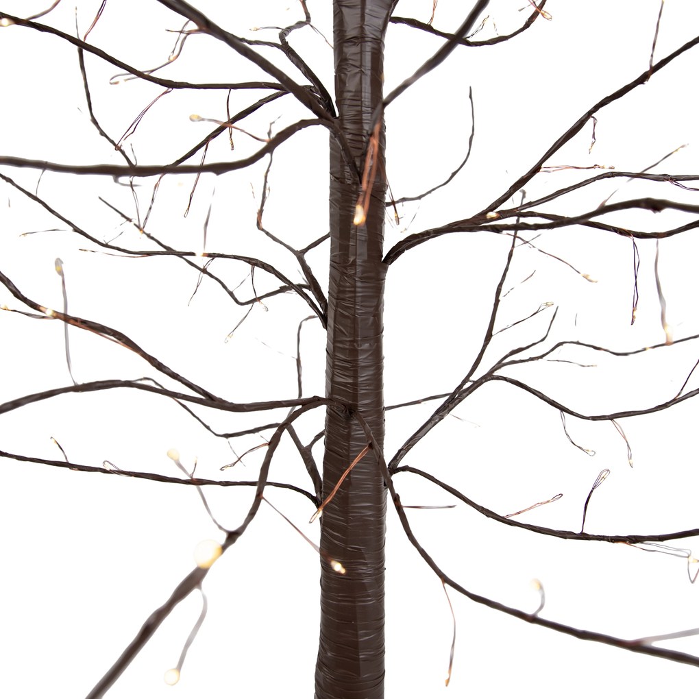 Коледна подова лампа кафяво дърво 180 см вкл. LED с таймер IP44 - Ki