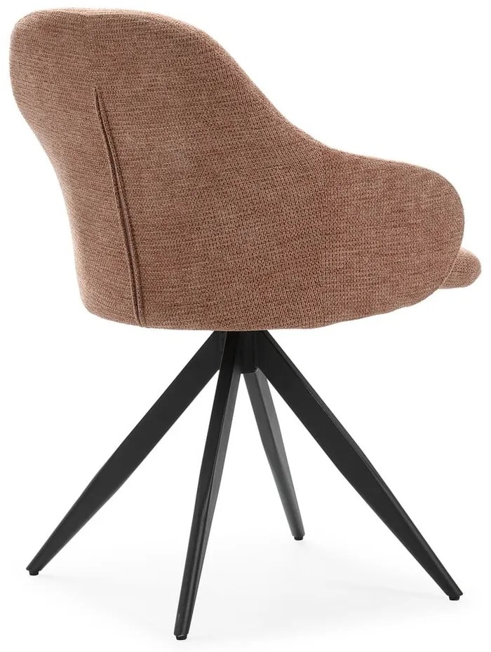 Светлокафяви тапицирани трапезни столове в комплект с подлакътници 2 бр. Tamara – Marckeric