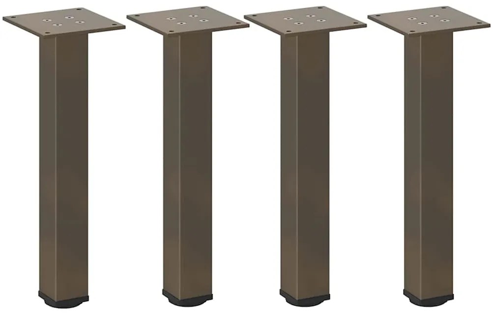 4012455 vidaXL Крака за масичка за кафе, 4 бр., естествена стомана, 42-44 см, стомана