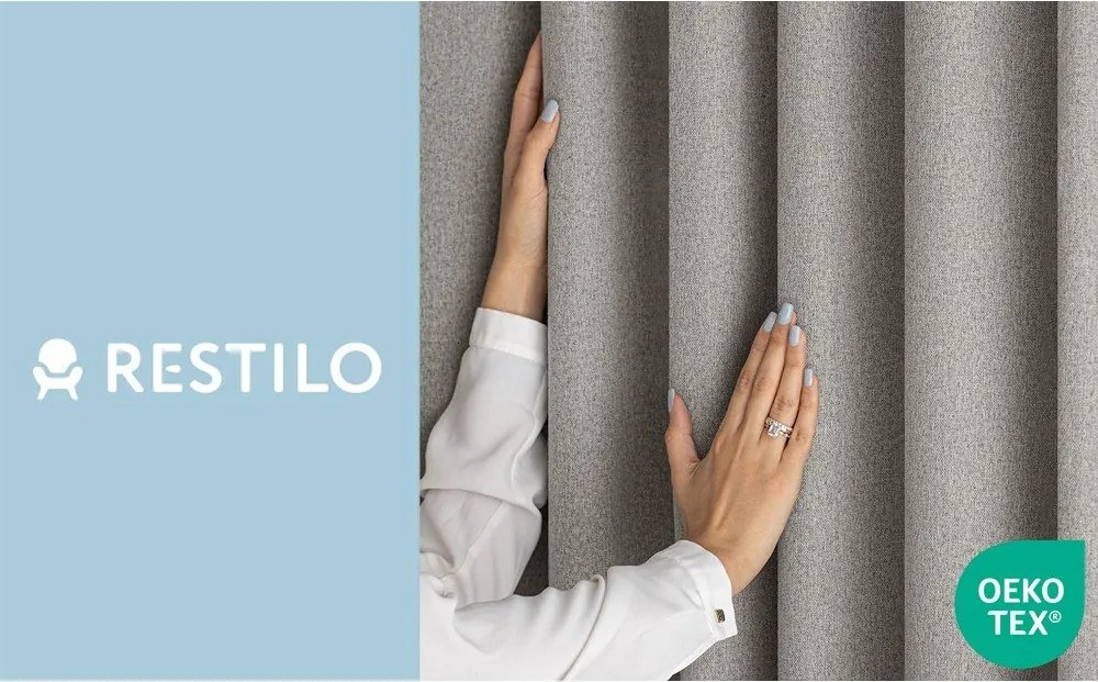 Кафяво-сиво затъмняващо перде 140x250 cm Corita – Restilo