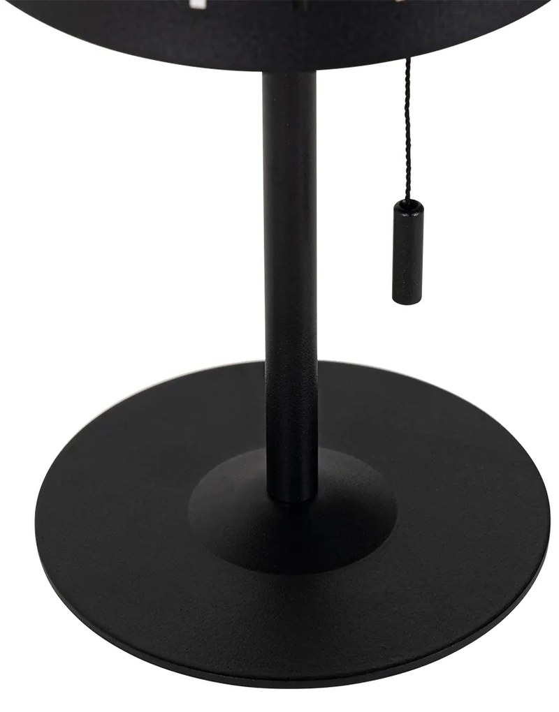 Външна настолна лампа черна с LED 3-степенна димируема акумулаторна и слънчева - Ferre