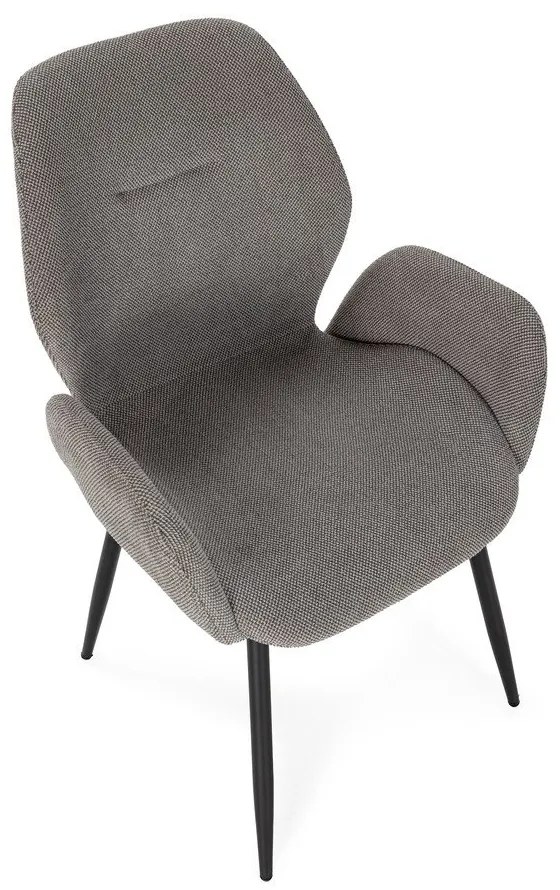 Сиви тапицирани трапезни столове в комплект 2 бр. Ansu – Marckeric