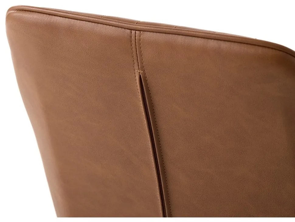 Кафяви тапицирани трапезни столове в комплект с подлакътници 2 бр. Nolan Stripe – Unique Furniture