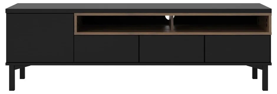 Черна маса за телевизор 156x48x48 cm Roomers – Tvilum
