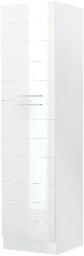 Висок подов шкаф Hudson K23-60-1KF-White glossy - Gray
