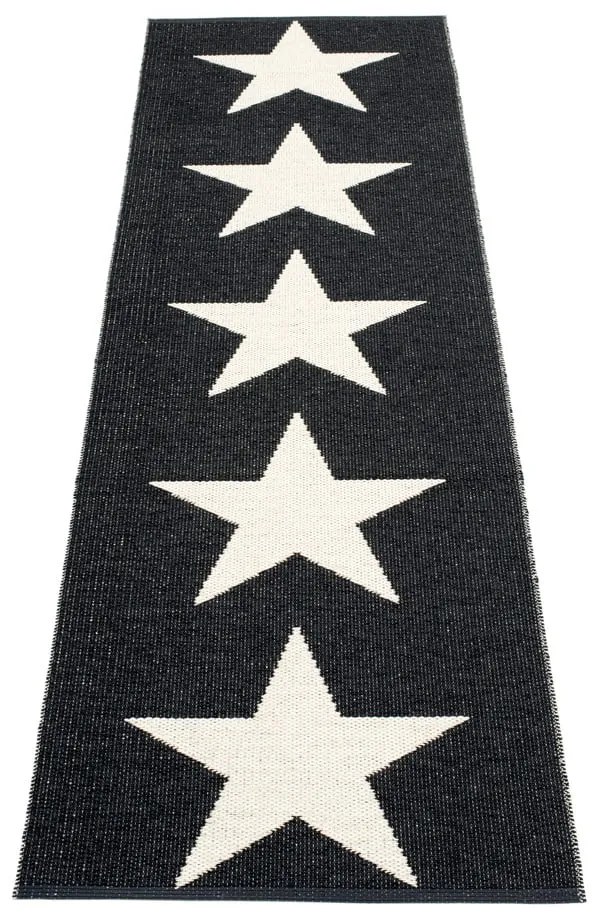 Черно-бяла пътека за открито и закрито 70x150 cm Viggo Black – Pappelina