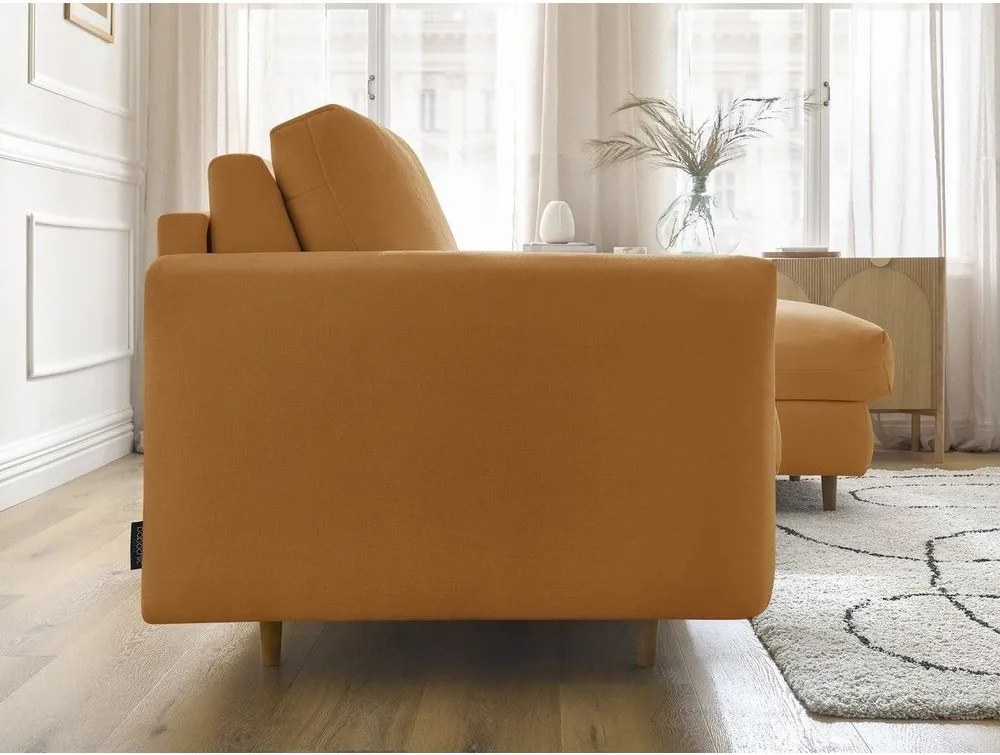 Ъглов диван в цвят горчица Cocoone – Bobochic Paris