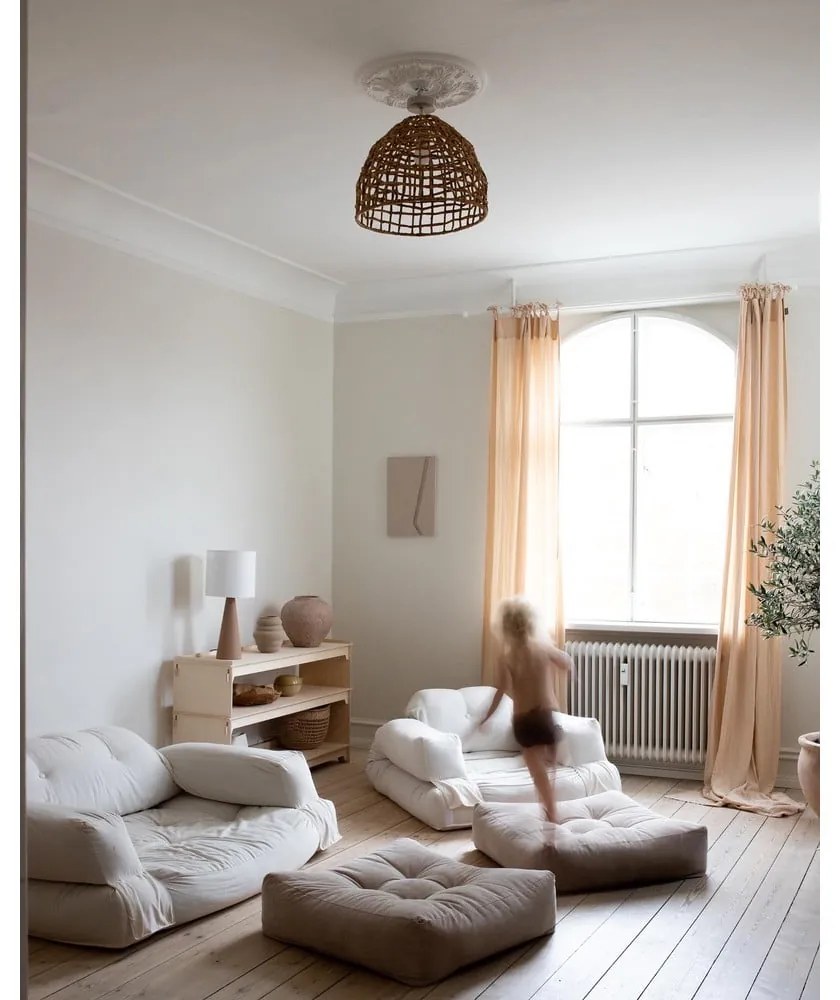 Сив разтегателен диван 140 cm Hippo - Karup Design