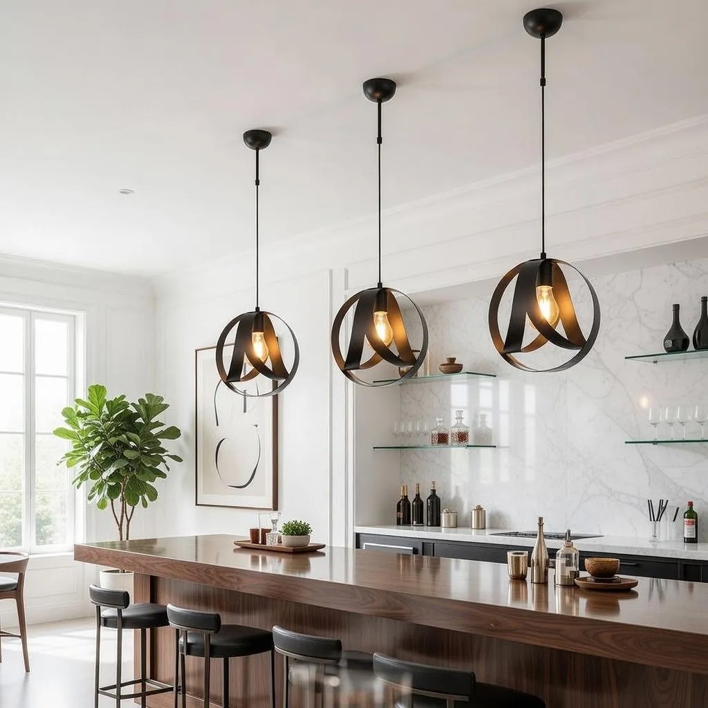 Пендел РИНО L, черен, 1xE27