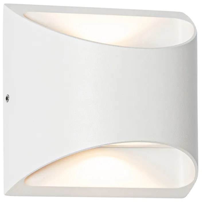 Модерна външна стенна лампа бяла с LED 2-светлина IP54 - Mal