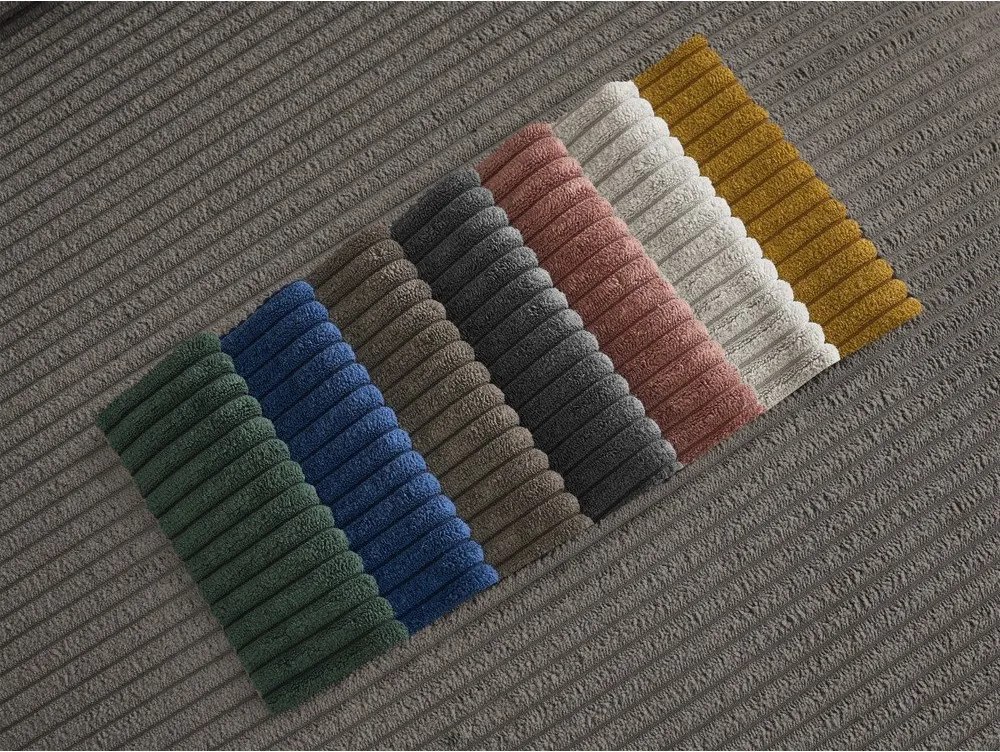 Сив диван от рипсено кадифе 250 cm Tina – Bobochic Paris